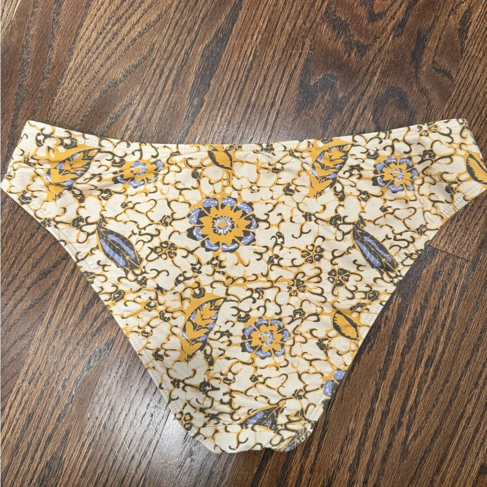 Ulla Johnson Floral Swimsuit in Cream, Yellow and Blue S/M